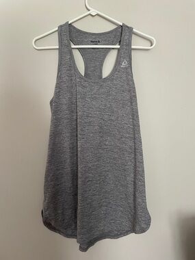 Reebok Women's Light Gray Racerback Athletic Tank